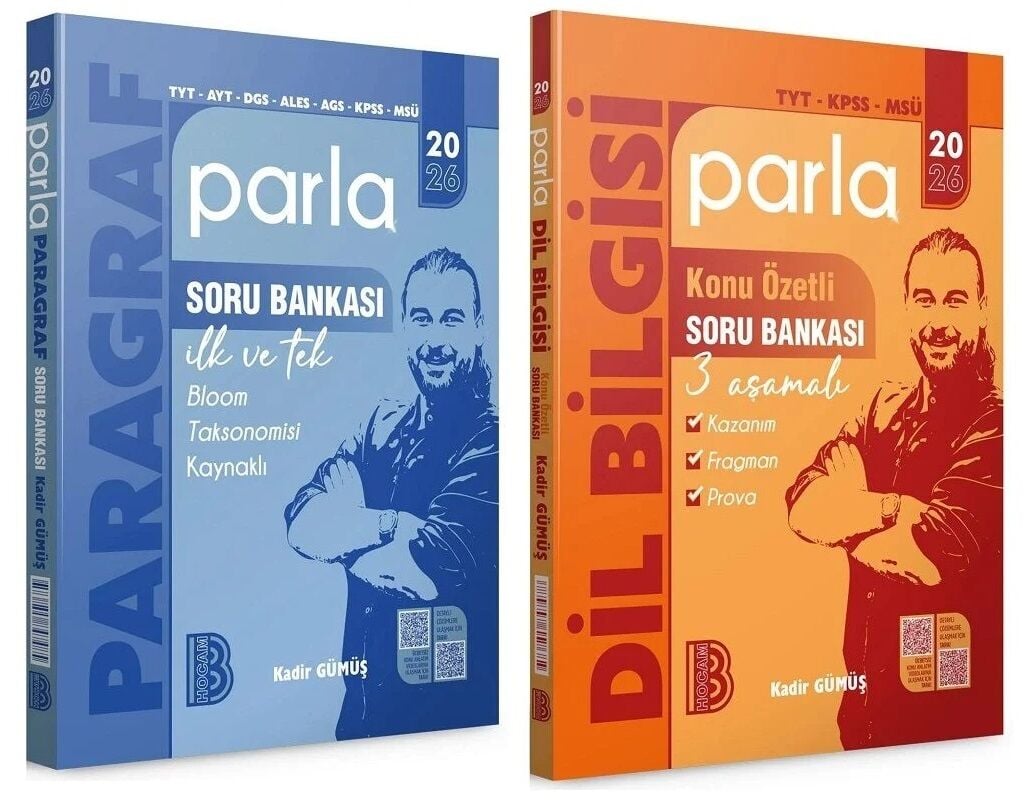 Benim Hocam 2026 YKS TYT AYT DGS ALES MEB-AGS KPSS MSÜ Paragraf + Dil Bilgisi PARLA Soru Bankası 2 li Set - Kadir Gümüş Benim Hocam Yayınları