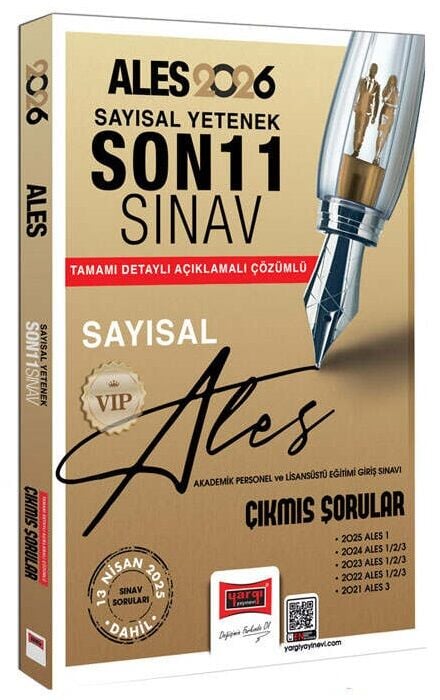 Yargı 2026 ALES VIP Sayısal Yetenek Çıkmış Sorular Son 11 Sınav Çözümlü Yargı Yayınları
