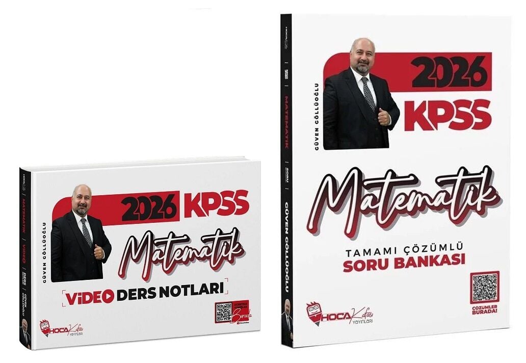 Hoca Kafası 2026 KPSS Matematik Video Ders Notları + Soru Bankası 2 li Set - Güven Göllüoğlu Hoca Kafası Yayınları