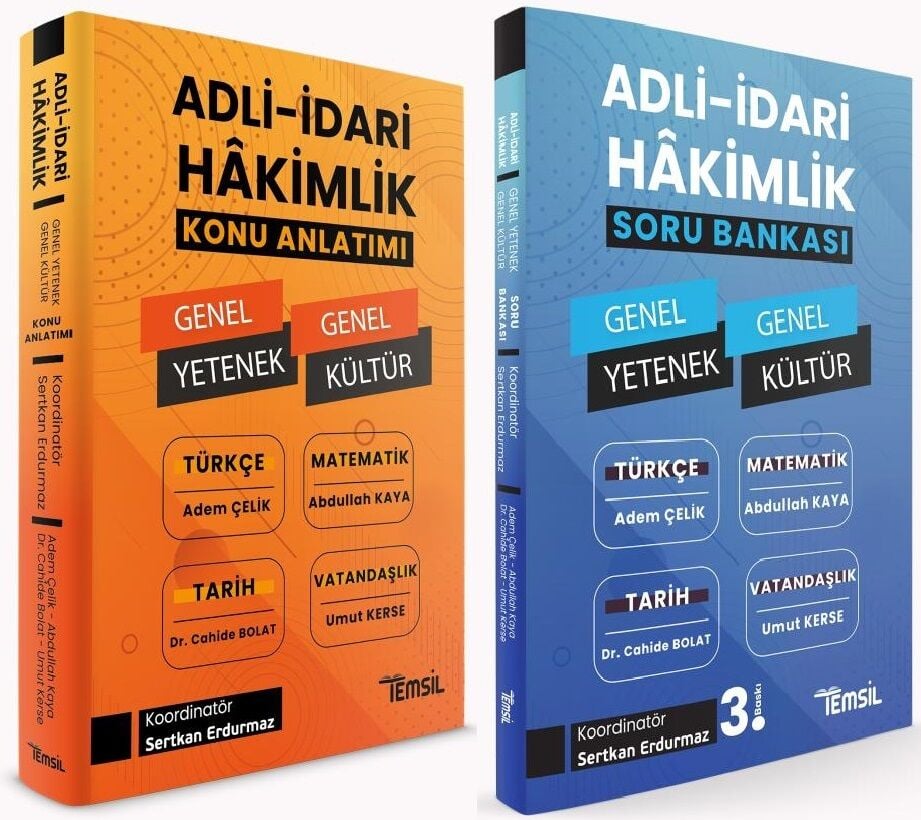 Temsil Adli İdari Hakimlik Genel Yetenek Genel Kültür Konu + Soru Bankası 2 li Set Temsil Kitap Yayınları