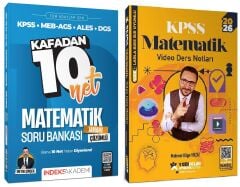 Yediiklim + İndeks 2026 KPSS Matematik Atölye Video Ders Notları + Kafadan 10 Net Soru Bankası 2 li Set - Mehmet Bilge Yıldız Yediiklim + İndeks Akademi Yayınları