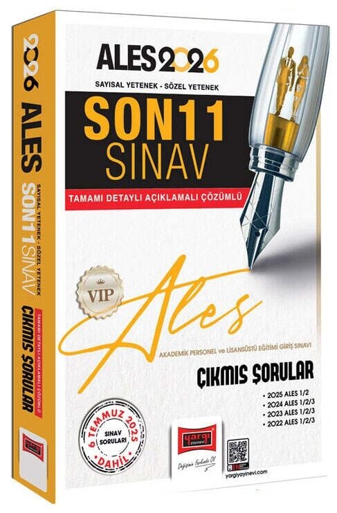 Yargı 2026 ALES VIP Çıkmış Sorular Son 11 Sınav Fasikül Çözümlü Yargı Yayınları