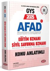 Data 2025 GYS AFAD Eğitim ve Sivil Savunma Uzmanı Konu Anlatımlı Görevde Yükselme Data Yayınları