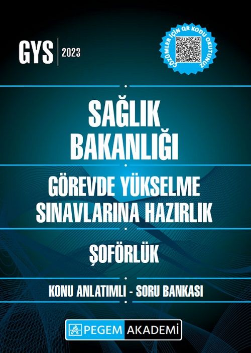 Pegem 2023 GYS Sağlık Bakanlığı ŞOFÖRLÜK Konu Anlatımlı Soru Bankası Görevde Yükselme Pegem Akademi Yayınları