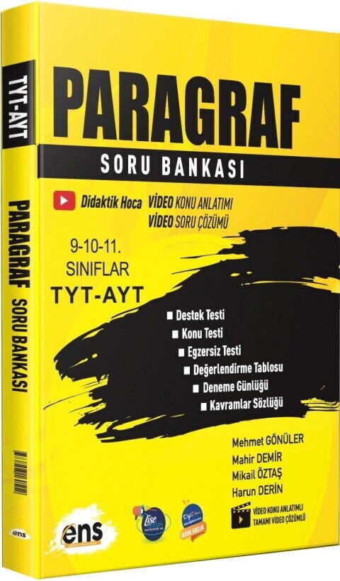 ENS Yayınları YKS TYT AYT Paragraf Soru Bankası Çözümlü ENS Yayınları