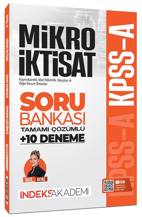 İndeks Akademi 2027 KPSS A Grubu Mikro İktisat Soru Bankası ve 10 Deneme Çözümlü - Bilge Beyaz İndeks Akademi Yayıncılık