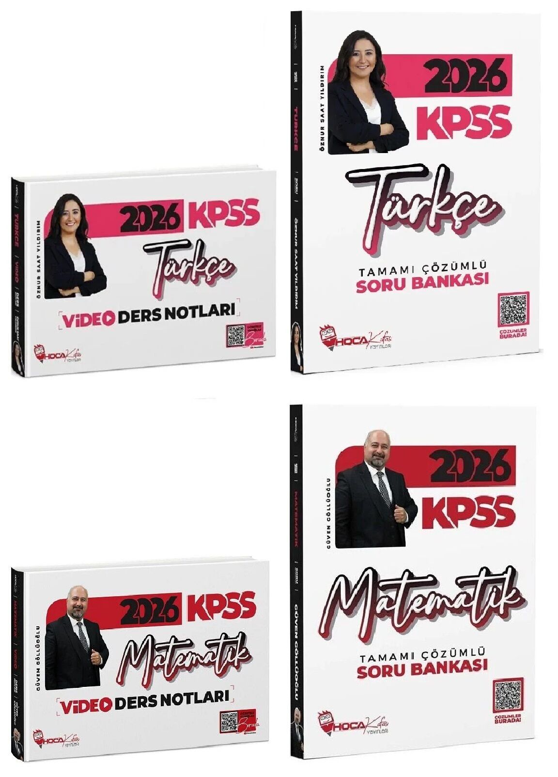 Hoca Kafası 2026 KPSS Türkçe + Matematik Video Ders Notları + Soru Bankası 4 lü Set Hoca Kafası Yayınları