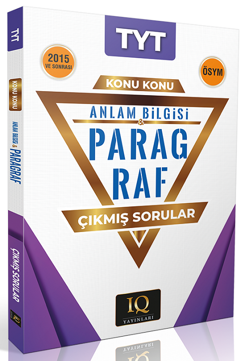 IQ Yayınları YKS TYT Paragraf Anlam Bilgisi Çıkmış Sorular Konu Konu IQ Yayınları