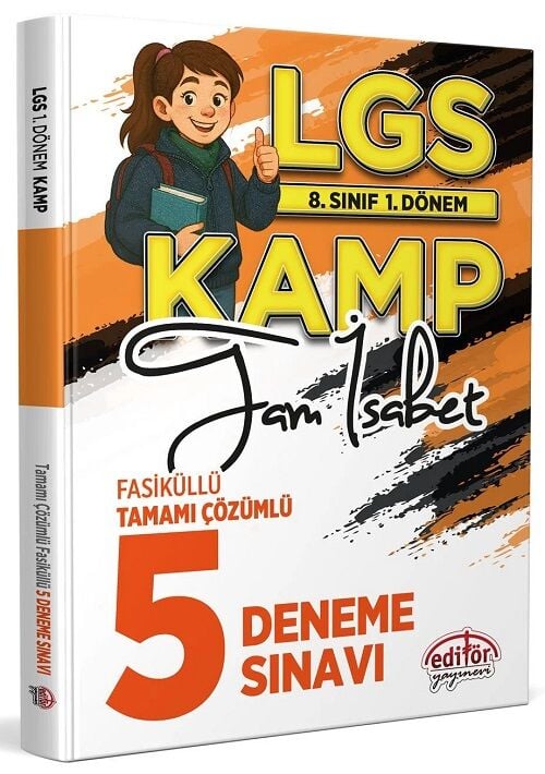 Editör 8. Sınıf LGS 1. Dönem Tam İsabet Kamp 5 Deneme Çözümlü Editör Yayınları