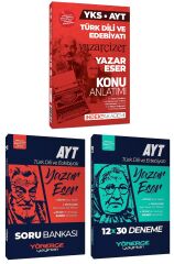 İndeks + Yönerge YKS AYT Türk Dili ve Edebiyatı Yazar Eser Konu + Soru + 12 Deneme 3 lü Set İndeks Akademi + Yönerge Yayınları