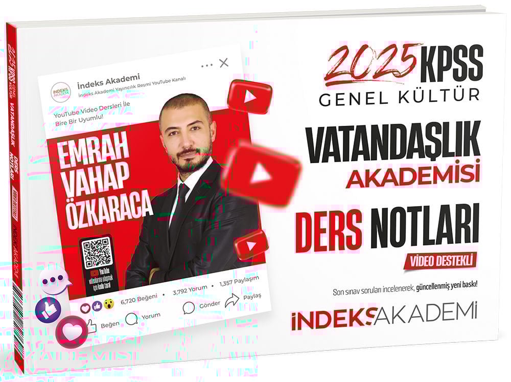 SÜPER FİYAT - İndeks Akademi 2025 KPSS Vatandaşlık Akademisi Video Ders Notları - Emrah Vahap Özkaraca İndeks Akademi Yayıncılık