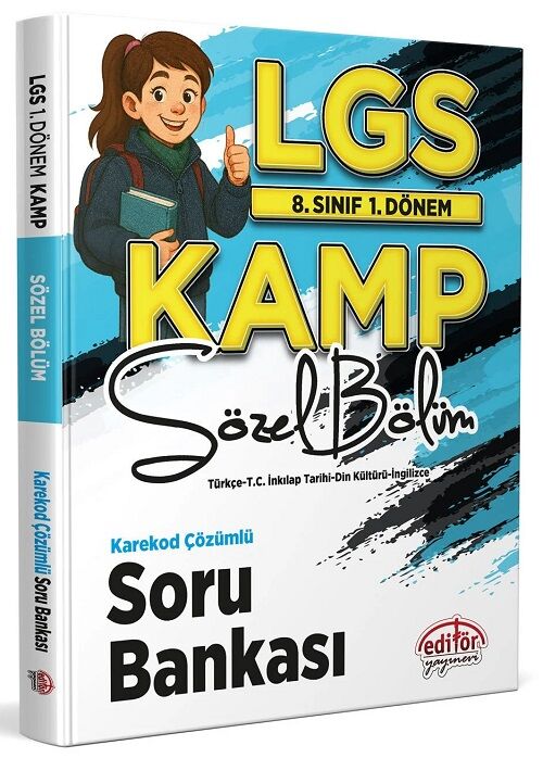 Editör 8. Sınıf LGS 1. Dönem Sözel Kamp Soru Bankası Çözümlü Editör Yayınları