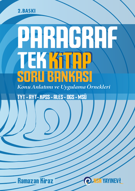 NSN Yayınları YKS TYT AYT KPSS ALES DGS MSÜ Paragraf Soru Bankası Tek Kitap - Ramazan Kiraz NSN Yayınları