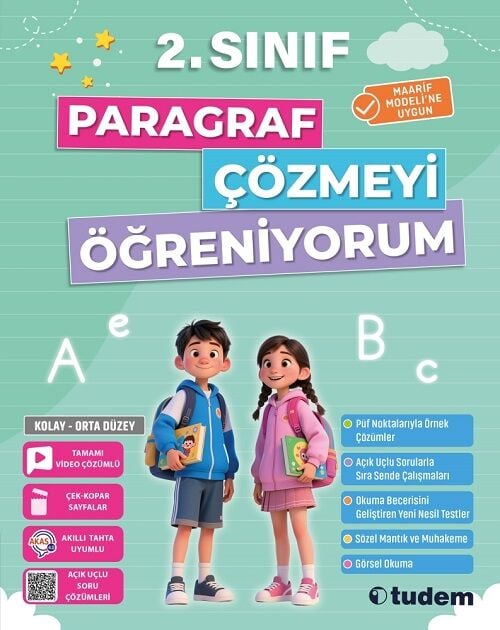 Tudem 2. Sınıf Paragraf Çözmeyi Öğreniyorum Tudem Yayınları