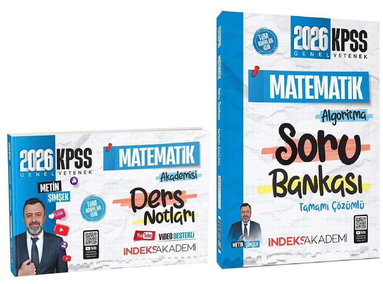 ÖN SİPARİŞ - İndeks Akademi 2026 KPSS Matematik Akademisi Video Ders Notları + Soru Bankası 2 li Set - Metin Şimşek İndeks Akademi Yayıncılık