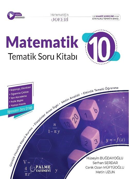 Palme 10. Sınıf Matematik Joker Tematik Soru Kitabı Palme Yayınları