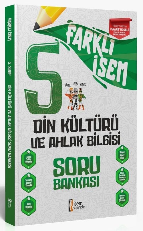 İsem 5. Sınıf Farklı İsem Din Kültürü ve Ahlak Bilgisi Soru Bankası İsem Yayıncılık