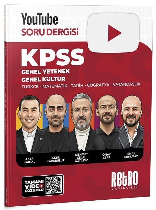 Retro 2026 KPSS Genel Yetenek Genel Kültür YouTube Soru Dergisi Çözümlü Retro Yayıncılık