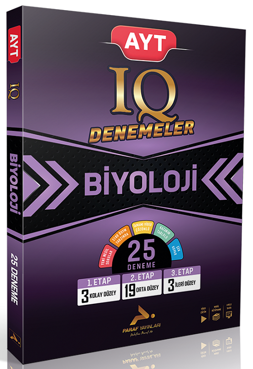 Paraf YKS AYT Biyoloji IQ 25 Deneme Paraf Yayınları