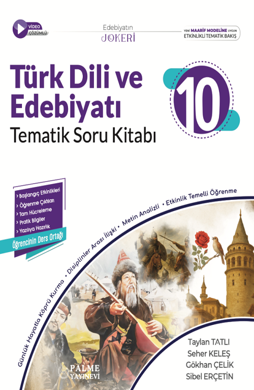 Palme 10. Sınıf Türk Dili ve Edebiyatı Joker Tematik Soru Kitabı Palme Yayınları