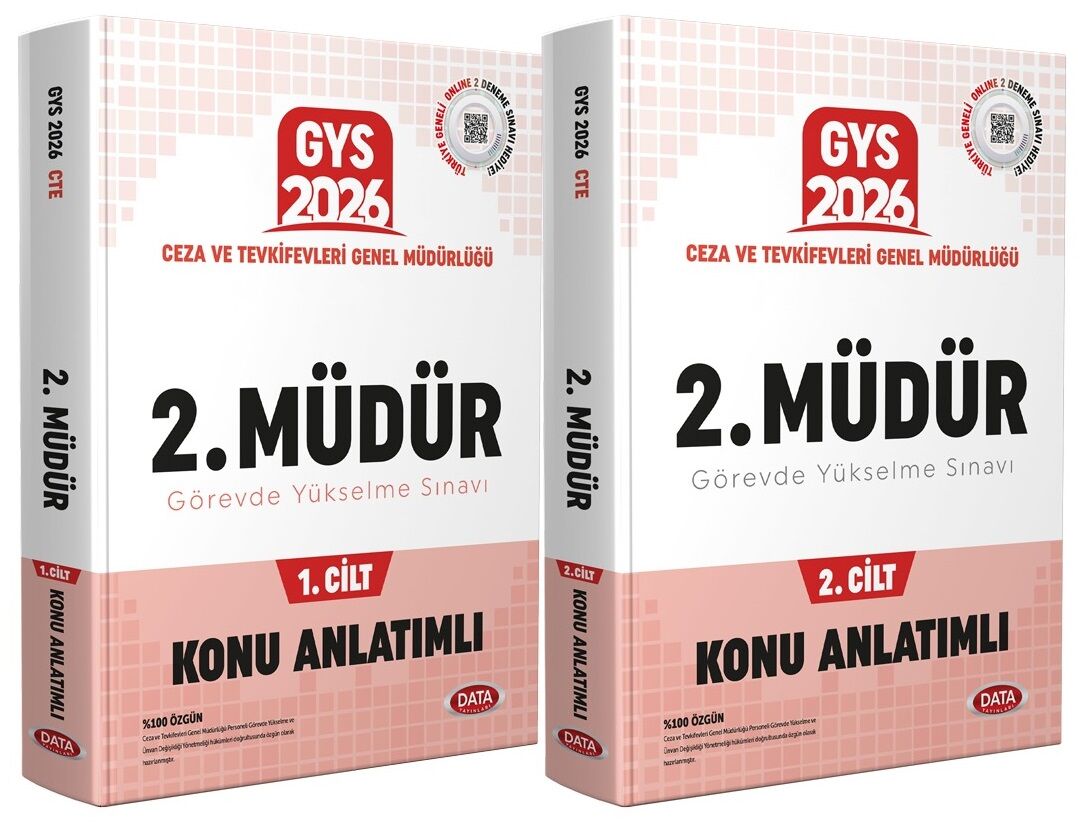 Data 2026 GYS Ceza Tevkifevleri Ceza İnfaz Kurumu 2. Müdür Konu Anlatımlı Set Görevde Yükselme Data Yayınları