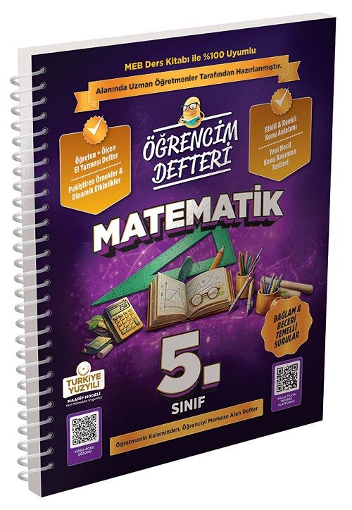 Murat 5. Sınıf Matematik Maarif Modeli Öğrencim Defteri Murat Yayınları
