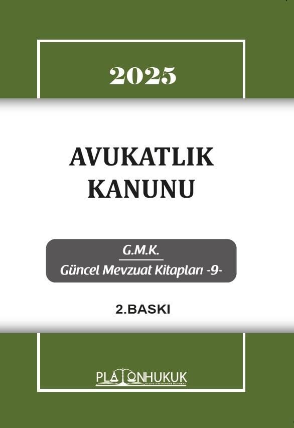 Platon 2025 Avukatlık Kanunu Platon Hukuk Yayınları
