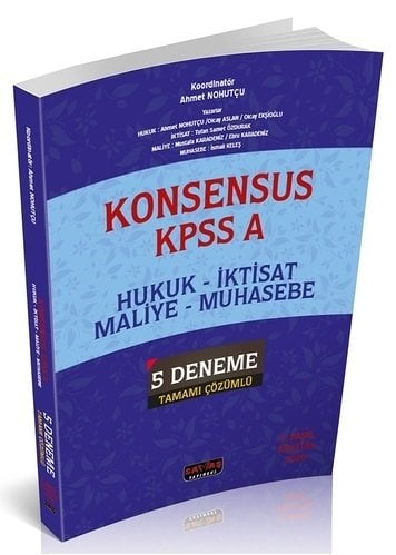 Savaş 2020 KONSENSUS KPSS A Grubu 5 Deneme Çözümlü 2. Baskı Savaş Yayınları
