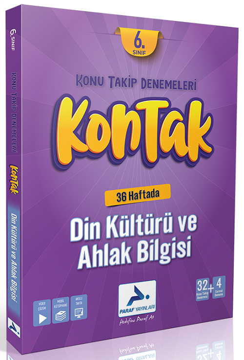 Paraf 6. Sınıf Din Kültürü ve Ahlak Bilgisi Kontak Konu Takip Denemeleri Paraf Yayınları