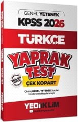 Yediiklim 2026 KPSS Türkçe Yaprak Test Yediiklim Yayınları