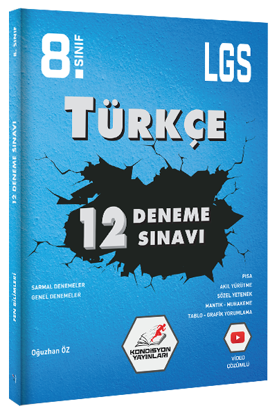 Kondisyon 8. Sınıf LGS Türkçe 12 Deneme Kondisyon Yayınları