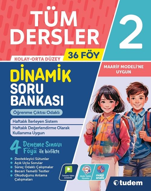 Tudem 2. Sınıf Tüm Dersler Dinamik Soru Bankası Tudem Yayınları