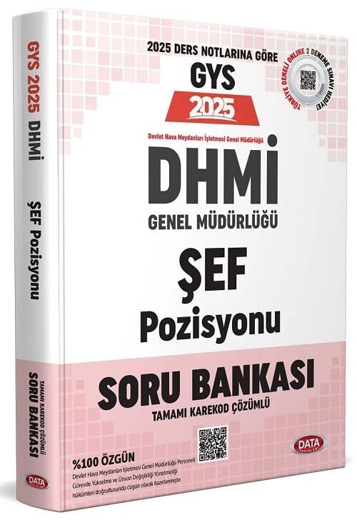 Data 2025 GYS DHMİ Genel Müdürlüğü Şef Pozisyonu Soru Bankası Çözümlü Görevde Yükselme Data Yayınları