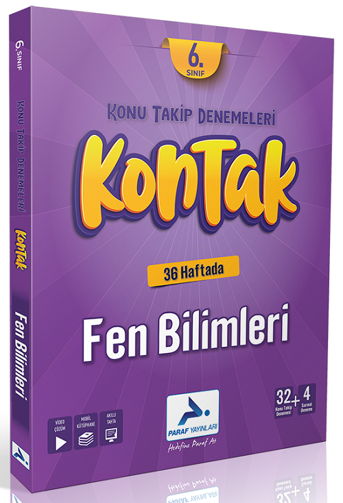 Paraf 6. Sınıf Fen Bilimleri Kontak Konu Takip Denemeleri Paraf Yayınları