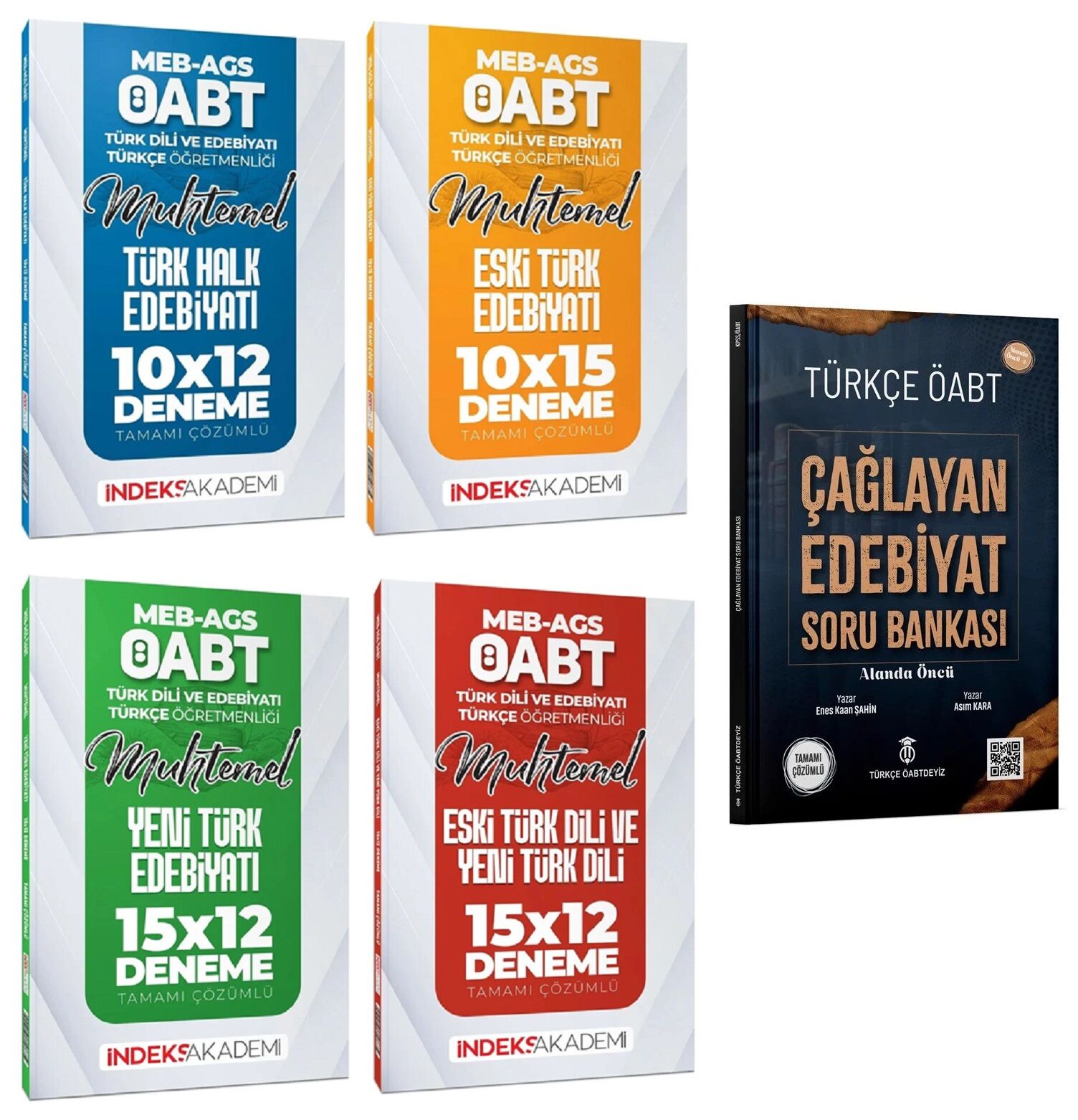 Türkçe ÖABTDEYİZ + İndeks ÖABT Türkçe Öğretmenliği Çağlayan Edebiyat Soru Bankası + 51 Deneme 5 li Set - Enes Kaan Şahin Türkçe ÖABTDEYİZ + İndeks Akademi Yayıncılık