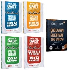 Türkçe ÖABTDEYİZ + İndeks ÖABT Türkçe Öğretmenliği Çağlayan Edebiyat Soru Bankası + 51 Deneme 5 li Set - Enes Kaan Şahin Türkçe ÖABTDEYİZ + İndeks Akademi Yayıncılık