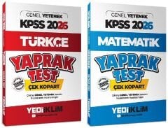 Yediiklim 2026 KPSS Türkçe + Matematik Yaprak Test 2 li Set Yediiklim Yayınları