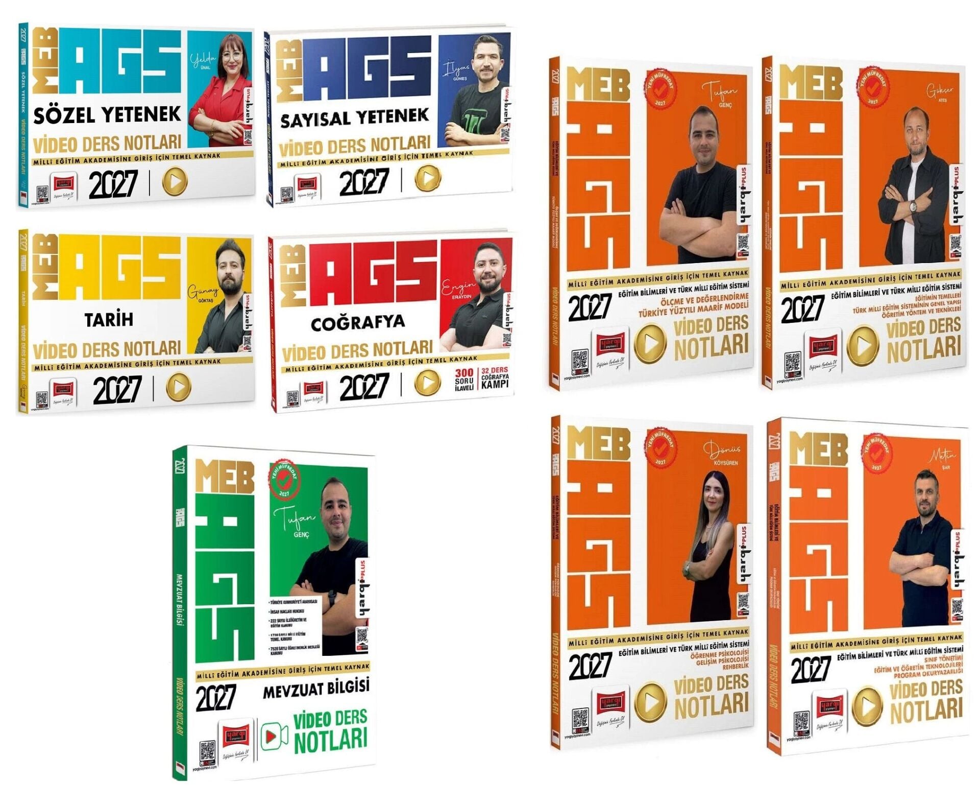 Yargı 2027 MEB-AGS Tüm Dersler Video Ders Notları 9 lu Set Yargı Yayınları