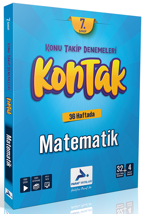 Paraf 7. Sınıf Matematik Kontak Konu Takip Denemeleri Paraf Yayınları