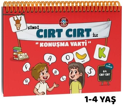 Çocuk Akademi 1-4 Yaş Şimdi Cırt Cırt ile Konuşma Vakti Etkinlik Kitabı Çocuk Akademi
