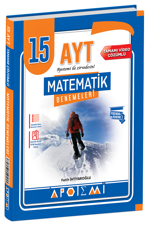 Apotemi YKS AYT Matematik 15 Deneme Çözümlü Apotemi Yayınları