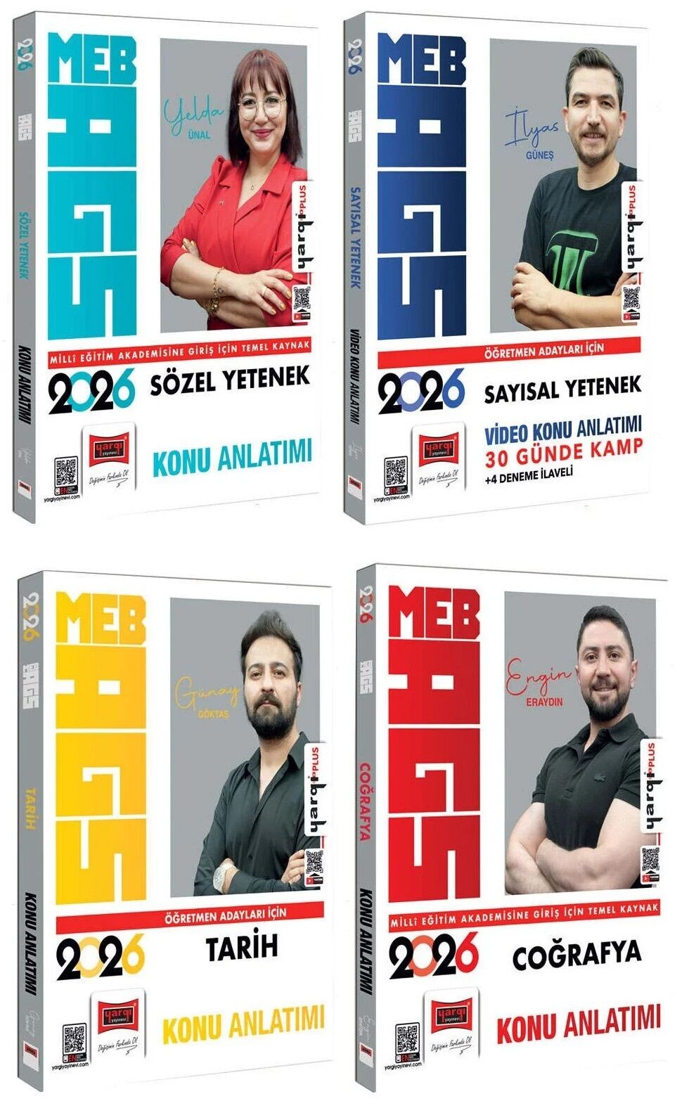 Yargı 2026 MEB-AGS Sözel + Sayısal Yetenek + Tarih + Türkiye Coğrafyası Konu 4 lü Set Yargı Yayınları