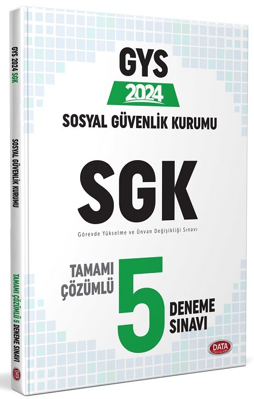 Data 2024 GYS SGK 5 Deneme Çözümlü Görevde Yükselme Data Yayınları