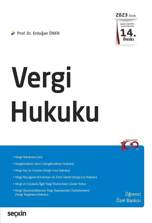 Seçkin Vergi Hukuku 14. Baskı - Erdoğan Öner Seçkin Yayınları
