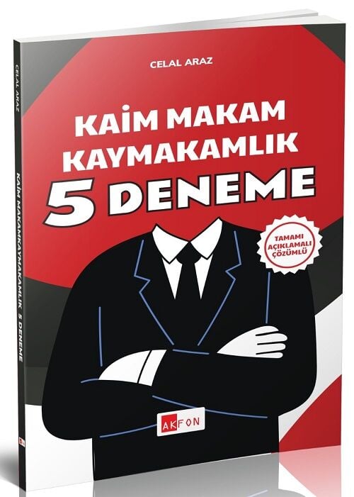 Akfon KAİM MAKAM Kaymakamlık 5 Deneme Çözümlü - Celal Araz Akfon Yayınları