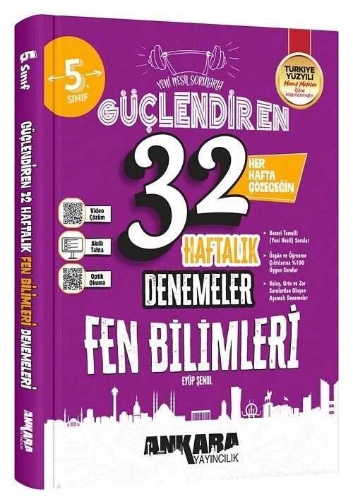 Ankara Yayıncılık 5. Sınıf Fen Bilimleri Güçlendiren Maarif Modeli 32 Haftalık Denemeleri Ankara Yayıncılık
