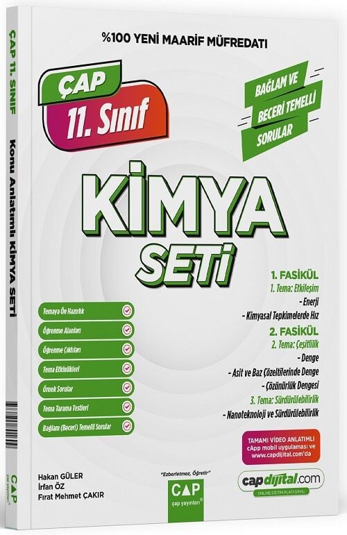 Çap Yayınları 11. Sınıf Kimya Maarif Seti Çap Yayınları
