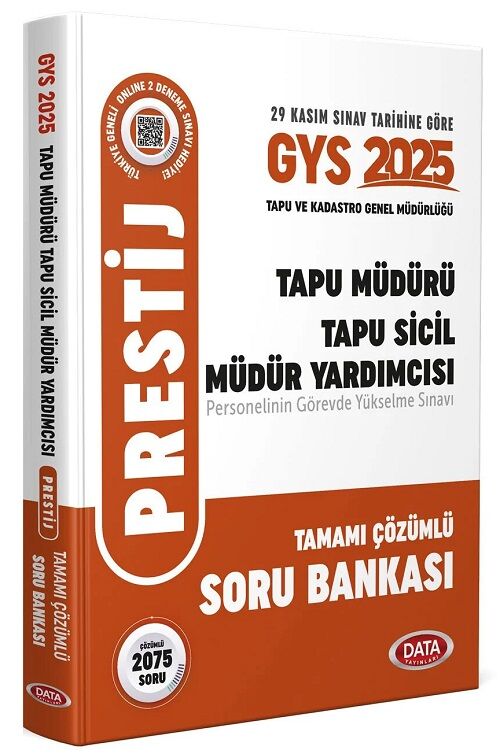 Editör 2025 GYS Tapu ve Kadastro Genel Müdürlüğü Tapu Müdürü, Tapu Sicil Müdür Yardımcısı PRESTİJ Soru Bankası Çözümlü Görevde Yükselme Editör Yayınları