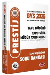 Editör 2025 GYS Tapu ve Kadastro Genel Müdürlüğü Tapu Müdürü, Tapu Sicil Müdür Yardımcısı PRESTİJ Soru Bankası Çözümlü Görevde Yükselme Editör Yayınları