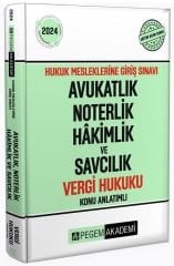 Pegem HMGS Avukatlık, Noterlik, Hakimlik ve Savcılık Vergi Hukuku Konu Anlatımlı Pegem Akademi Yayınları